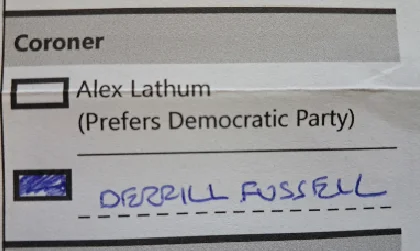 Four Write-In Candidates — August 4, 2026 Primary Ballot